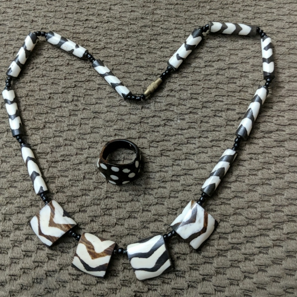 African necklace and ring